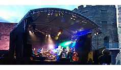 The Summer Nights Concerts stage at Oxford Castle